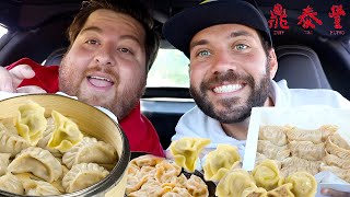 DUMPLINGS MUKBANG amp VEGAN NOODLES FROM DIN TAI FUNG with JONAH  Ugh Its Joe [upl. by Yadrahc631]