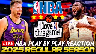 🔴LAKERS vs PELICANS │ 2025 NBA Basketball Game PlayByPlay Reaction amp Scoreboard [upl. by Tyika721]