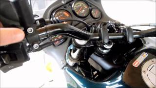 Aprilia Pegaso 650 ie  2001  startup and drive off in cold weather [upl. by Eiblehs]