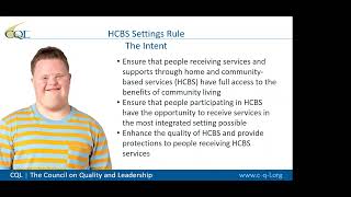 Beyond Compliance Embracing The Values of the HCBS Settings Rule [upl. by Lenhard]