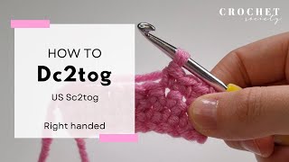 How to do a decrease crochet dc2tog UK  sc2tog US  Beginner Crochet [upl. by Lleoj678]