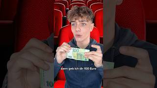 100€ WETTE im KINO…🍿😂 geld freunde lustig humor [upl. by Anear298]