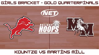 Tenaha Holiday Hoops G Kountze vs Martins Mill  Gold Quarterfinals [upl. by Omrellug]