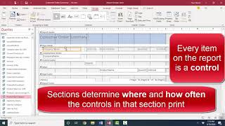 Microsoft Access A to Z Building Reports using Sections Labels and Text Boxes [upl. by Otilesoj]