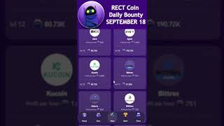 RECT Coin Daily Bounty September 18  RECT Coin Daily Combo Today [upl. by Lias]