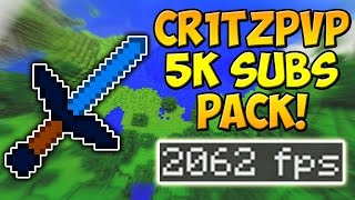 Minecraft PvP Texture Pack  Cr1tzPvP 5k Subs Edit Resource Pack FPS BOOST NO LAG BOOSTER 18 17 [upl. by Sams515]