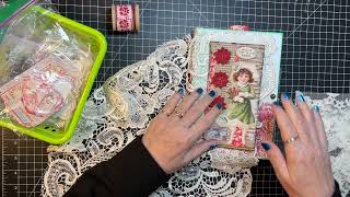 Highly Requested Tutorial  Using Cheesecloth on Junk Journal Book Cover  Altered Book [upl. by Adnirak]