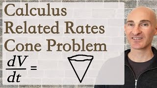 Related Rates Cone Example Calculus [upl. by Offen]