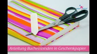 Buch mit Geschenkpapier einbinden [upl. by Danell575]