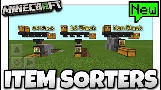 Minecraft  ITEM SORTERS  NONStackable  16Stack  64 Stack  Automatic  Tutorial [upl. by Siraved]