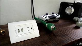 Como instalar toma corriente con cargadores usb fácil [upl. by Carleton689]