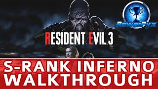 Resident Evil 3 Remake Walkthrough Speedrun S Rank  Inferno Difficulty 0 Deaths  10334 [upl. by Nirag]