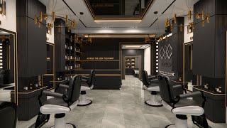 Modern barbershop interior design [upl. by Synned410]