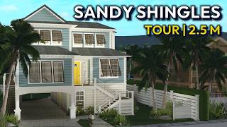 Beach House Tour  Sandy Shingles  Seashell Drive  Bloxburg Tours [upl. by Now]