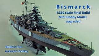 Bismarck Final build step by step 1350 scale how to upgrade model kit [upl. by Bowne]