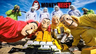 PARKOUR MONEY HEIST vs POLICE  bella ciao remix  money heist green and pink  white part 2 [upl. by Goddord]