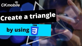 How to create triangle in HTML CSS [upl. by Aivatnuhs]