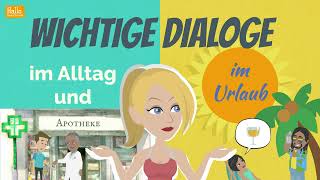 Deutsch lernen A2  Wichtige Redemittel mit Dialogen üben  hallodeutschschule [upl. by Anelas]