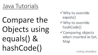 Java  Compare the Objects using equals amp hashCode [upl. by Leunammi]