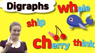 Digraphs  ch sh wh th ng kn mb ck  Phonics for Kids [upl. by Ranite]