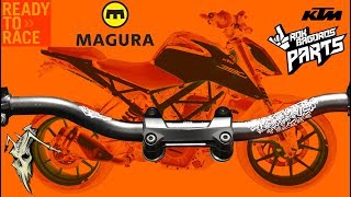 Rok Bagoros Handlebar Install KTM 390 125 200 250 Duke [upl. by Atolrac]