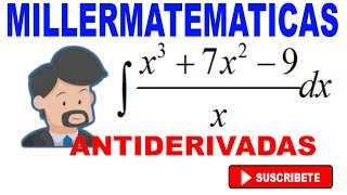 antiderivadas ejemplo 1 Millermatematicas [upl. by Eilujna150]