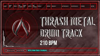 Thrash Metal Drum Track 210 BPM HQHD [upl. by Inga]