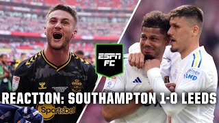 REACTION Southampton beat Leeds United to seal Premier League return  ESPN FC [upl. by Ilzel505]