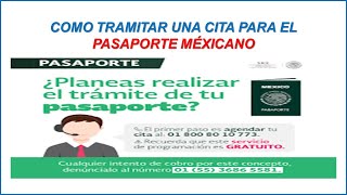 COMO TRAMITAR LA CITA PARA EL PASAPORTE MÉXICANO 2025 [upl. by Ive]