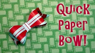 Quick Bow Made From Leftover Wrapping Paper [upl. by Suhpesoj]