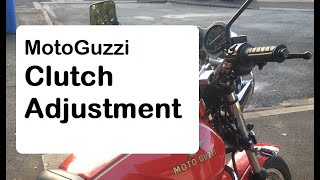 Moto Guzzi Clutch Adjustment [upl. by Ewall]