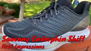 Saucony Endorphin Shift  First Impressions  Cushioned Training Magic [upl. by Eical]