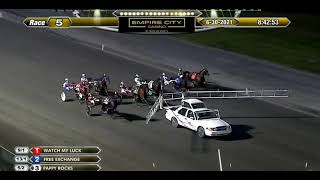 Yonkers Raceway  Harness Driver George Brennan Wins His 11000 Race [upl. by Oettam]