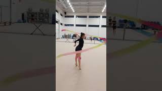 Ribbon dance steps for Rhythmic Gymnastics routine with new COP [upl. by Kihtrak]