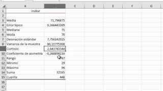 Función Análisis de Datos en Excel Estadiística Descriptiva [upl. by Handy]