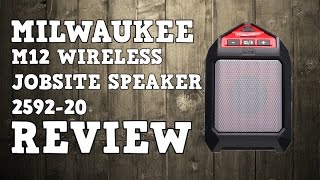 Milwaukee M12 Wireless Bluetooth Jobsite Speaker 259220 Review [upl. by Quince]