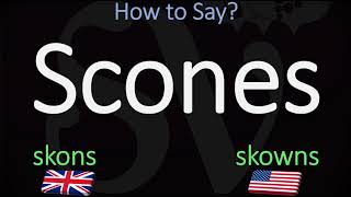 How to Pronounce Scones  British Vs American English Pronunciation [upl. by Dwight916]