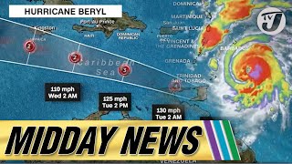 Major Hurricane Beryl Watch for Jamaica  GOJ Not Short on Resources for Hurricane Response [upl. by Noslen]