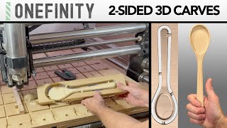 EP31 Onefinity CNC  2 Sided 3D Carves on the CNC ft vectric [upl. by Annaitat]