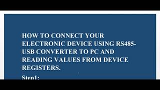 Read data from rs485 using pymodbus python using Rs485USB converter Also post data to our webpage [upl. by Aihseuqal246]