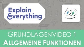 Explain Everything Workshop  G1 Allgemeine Funktionen [upl. by Nnagrom]