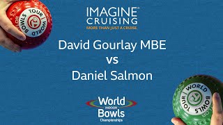 World Indoor Bowls Championship 2024 David Gourlay MBE vs Daniel Salmon  Day 6 Match 1 [upl. by Chancey426]