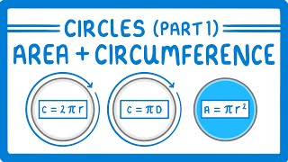 GCSE Maths  How to find the Area and Circumference of a Circle Circles Part 1 106 [upl. by Sikko269]