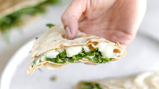 Vegan Italian STRACCHINO CHEESE in Piadina Sandwich  Homemade and ready in 30 mins [upl. by Ikila]