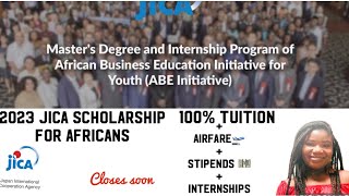 ABE Initiative Master’s and Internship Scholarship 2023  Fullyfunded  JICA  Study in Japan [upl. by Aihsilat265]