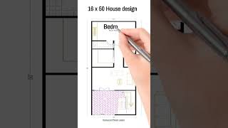 16 X 50 House design  1BHK Set  Facility Zone  shorts housedesign houseplan ytshorts [upl. by Merchant]