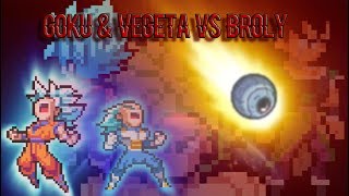 Goku amp Vegeta vs Broly Sprite Animation [upl. by Aneen812]