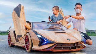 65 Days Build Lamborghini Sian Roadster For My Son  ND Woodworking Art [upl. by Libenson56]