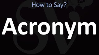 How to Pronounce Acronym CORRECTLY [upl. by Lindner]