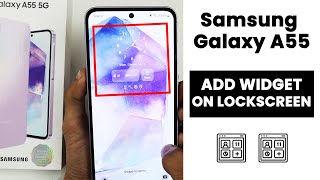 Add Widgets on Lockscreen in Samsung A35A55 5G  Lock Screen Customization [upl. by Mullane]